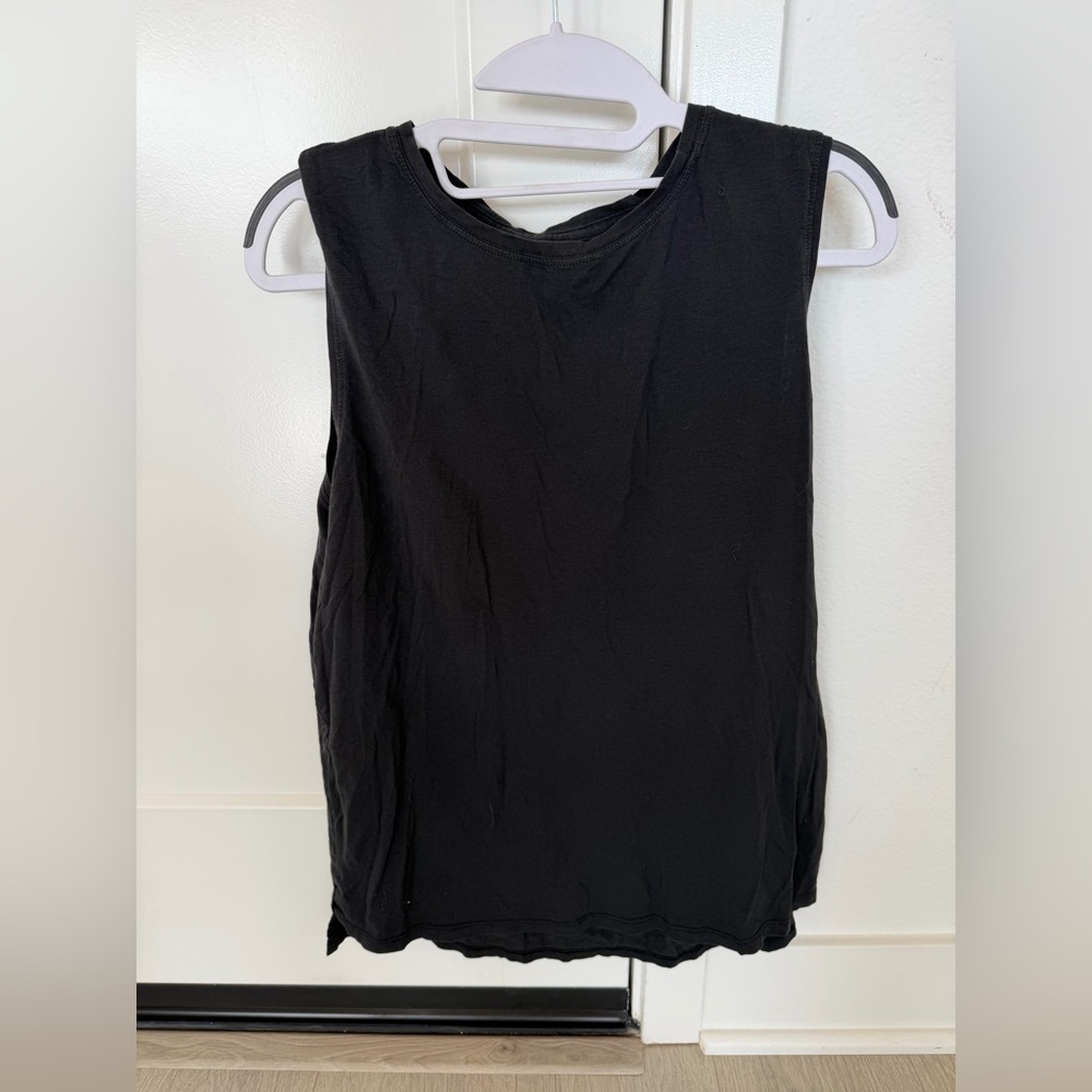 Lululemon black sleeveless cotton tank top